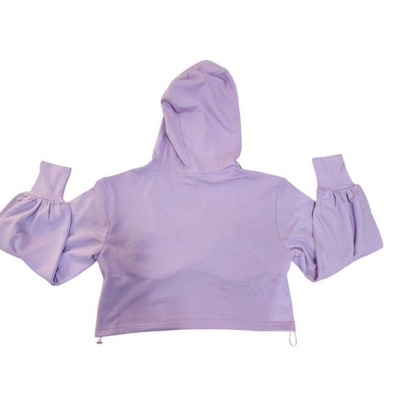 My Michelle Lilac Bustier Hoodie | Cropped Long Sleeve Sweatshirt | Size M - Picture 7 of 8